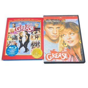 Grease 1978 Movie Blu-Ray OOP Grease 2 1982 DVD OOP